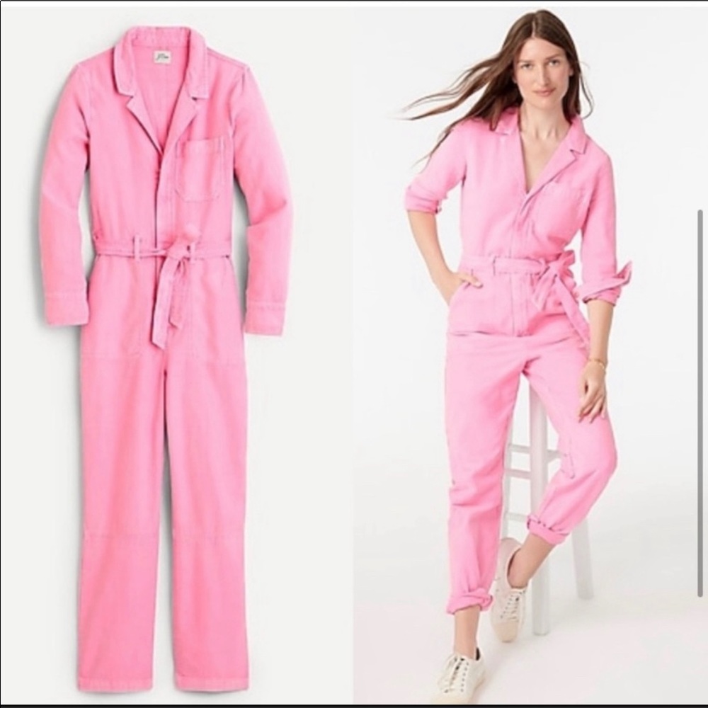 J. Crew pink coverall jumpsuit
